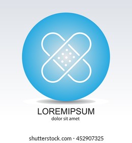 Web line icon. Adhesive plaster