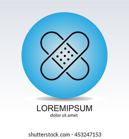 Web line icon. Adhesive plaster