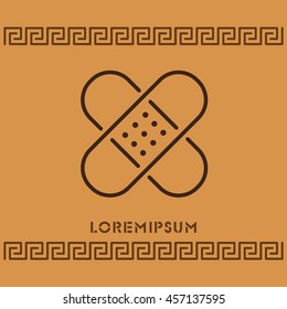 Web line icon. Adhesive plaster
