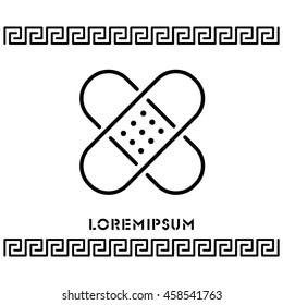 Web line icon. Adhesive plaster