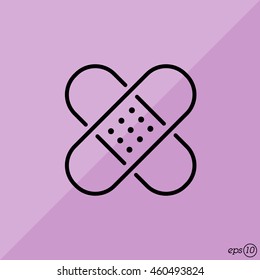 Web line icon. Adhesive plaster
