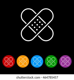 Web line icon. Adhesive plaster