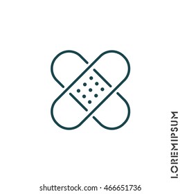 Web line icon. Adhesive plaster