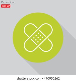 Web line icon. Adhesive plaster