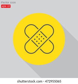 Web line icon. Adhesive plaster