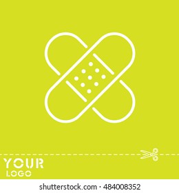 Web line icon. Adhesive plaster