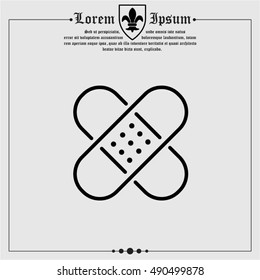 Web line icon. Adhesive plaster
