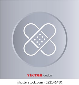 Web line icon. Adhesive plaster