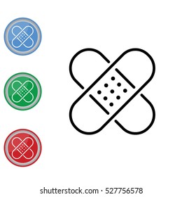 Web line icon. Adhesive plaster