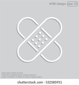 Web line icon. Adhesive plaster