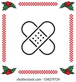 Web line icon. Adhesive plaster