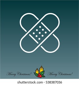 Web line icon. Adhesive plaster