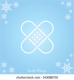Web line icon. Adhesive plaster