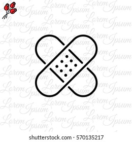 Web line icon. Adhesive plaster