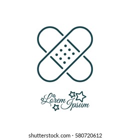 Web line icon. Adhesive plaster
