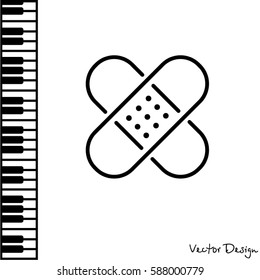 Web line icon. Adhesive plaster