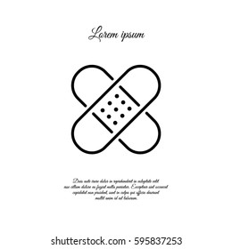 Web line icon. Adhesive plaster