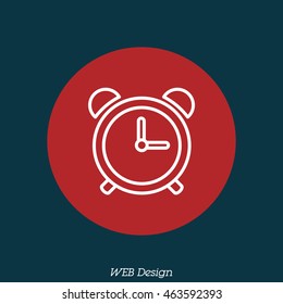 Web line icon. Alarm clock