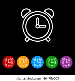 Web line icon. Alarm clock