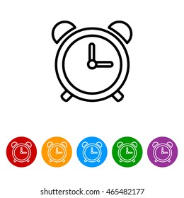 Web line icon. Alarm clock