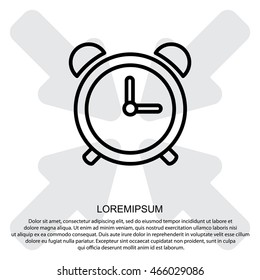 Web line icon. Alarm clock