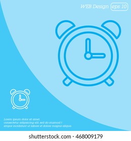 Web line icon. Alarm clock
