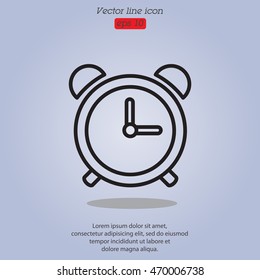 Web line icon. Alarm clock