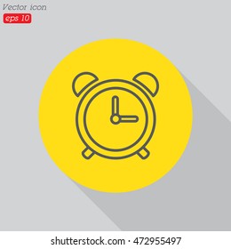 Web line icon. Alarm clock