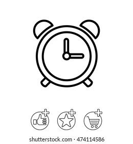 Web line icon. Alarm clock
