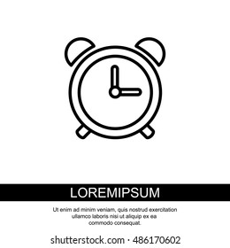 Web line icon. Alarm clock