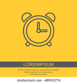 Web line icon. Alarm clock