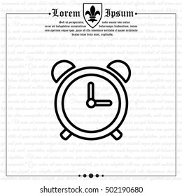 Web line icon. Alarm clock
