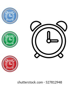 Web line icon. Alarm clock