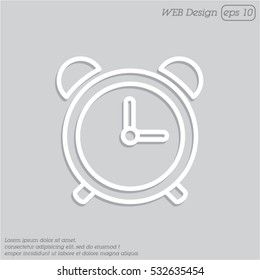 Web line icon. Alarm clock