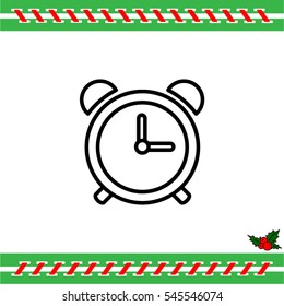 Web line icon. Alarm clock