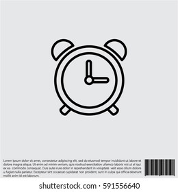 Web line icon. Alarm clock