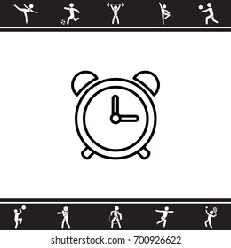 Web line icon. Alarm clock