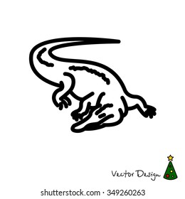 Web line icon. Alligator, crocodile; wild animals