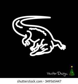 Web line icon. Alligator, crocodile; wild animals