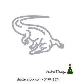 Web line icon. Alligator, crocodile; wild animals