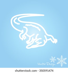 Web line icon. Alligator, crocodile; wild animals