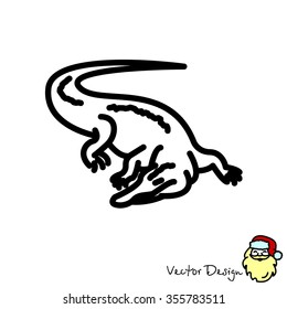Web line icon. Alligator, crocodile; wild animals