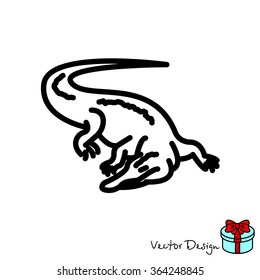 Web line icon. Alligator, crocodile; wild animals