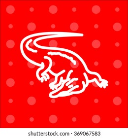 Web line icon. Alligator, crocodile; wild animals