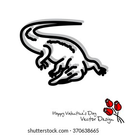 Web line icon. Alligator, crocodile; wild animals