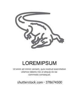 Web line icon. Alligator, crocodile; wild animals