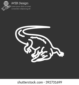 Web line icon. Alligator, crocodile; wild animals
