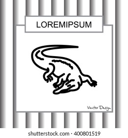 Web line icon. Alligator, crocodile; wild animals