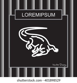 Web line icon. Alligator, crocodile; wild animals