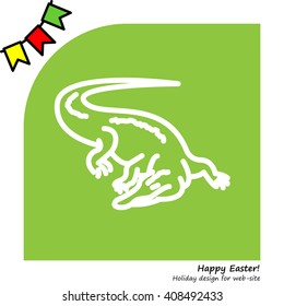 Web line icon. Alligator, crocodile; wild animals